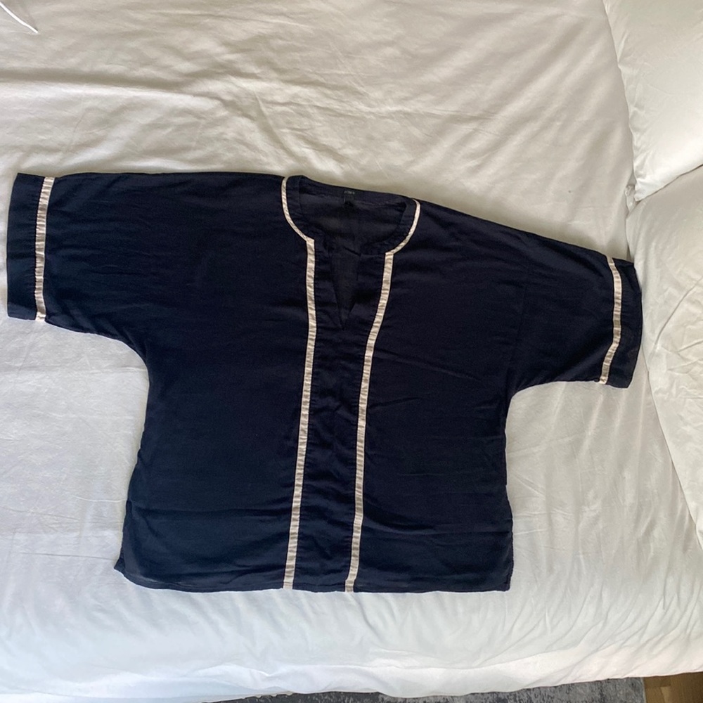 J Crew Tunic in Navy and White